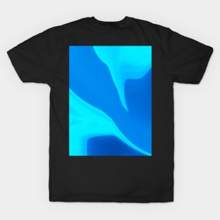 sea blue Liquify Pattern T-Shirt